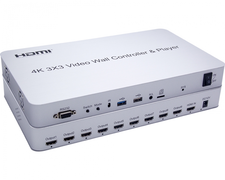 KCHVW002 4K 3x3 HDMI Video Wall Controller