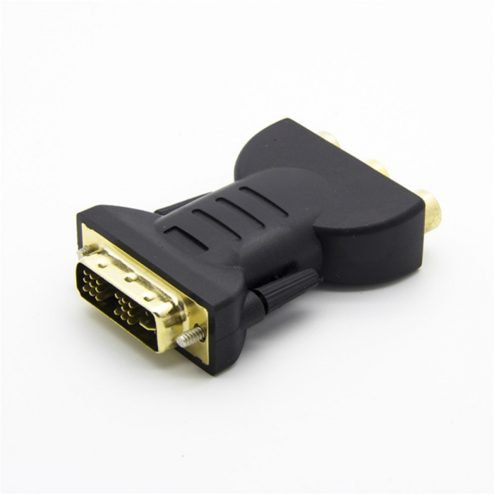 KCDVI006 DVI(18+1) Male to 3×RCA Female Adapter