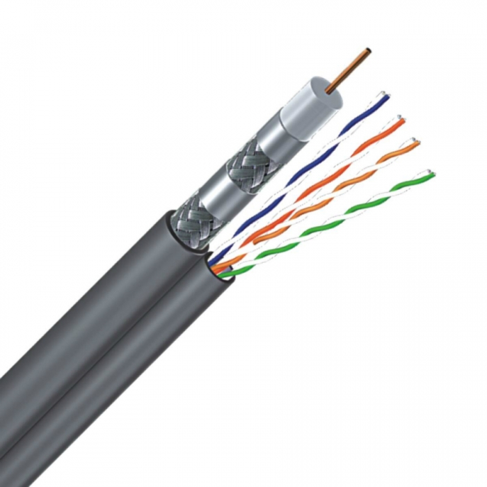 KCCOX007 RG6 Coaxial Cable+Cat5e