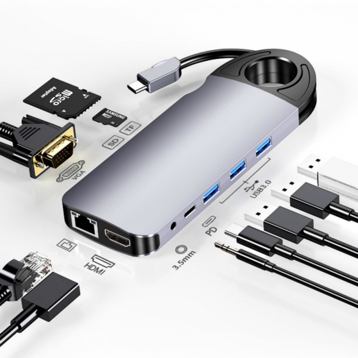 KCUAP033 10 in 1 USB Type C Docking