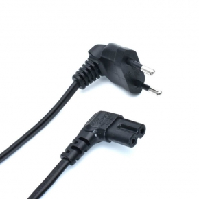 KCPCC007 Power Cable Euro Plug 90 Degree to Euro 8 Socket 90 Degree