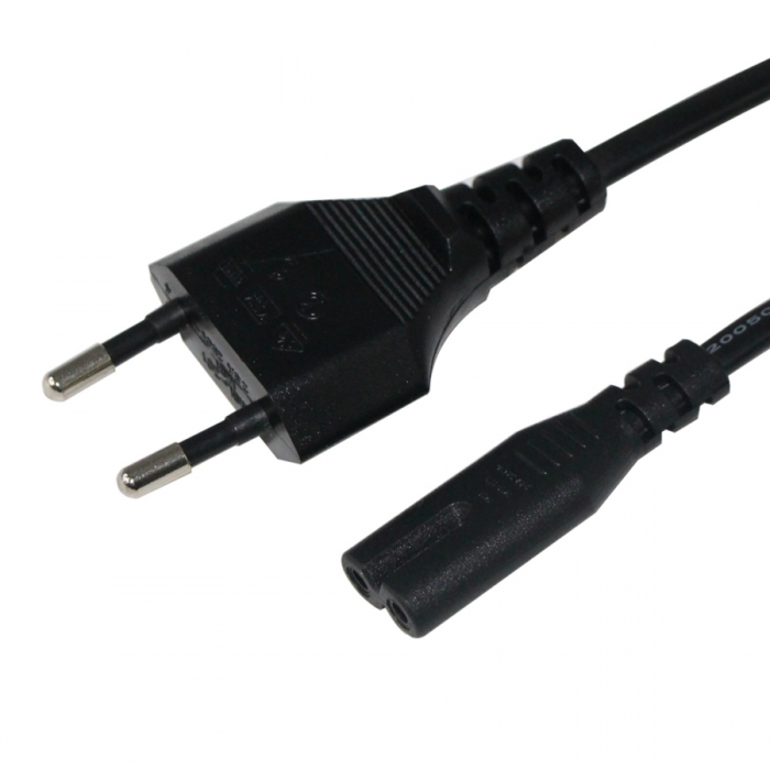 KCPCC005 Power Cable Euro Mains Plug to Euro 8 Socket