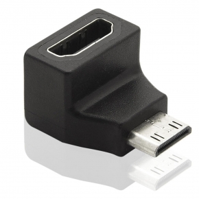 KCHAP021 90° Angled PVC HDMI Mini C Male to HDMI A Female Adapter