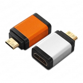 KCHAP019 Aluminum HDMI Mini C Male to HDMI A Female Adapter